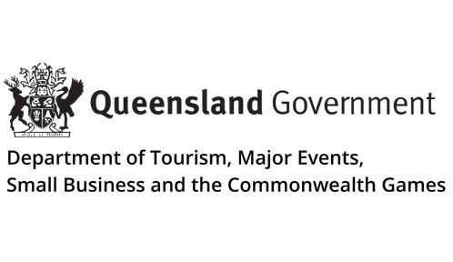 Department of Tourism, Major Events, Small Business and the Commonwealth Games QLD Logo
